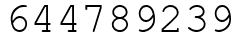 Число 644789239.