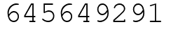 Число 645649291.