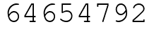 Число 64654792.