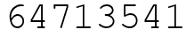 Число 64713541.