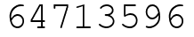 Число 64713596.