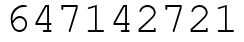 Число 647142721.