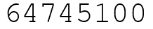 Число 64745100.