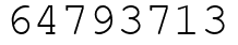 Число 64793713.