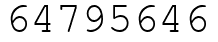 Число 64795646.
