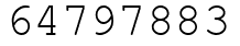 Число 64797883.