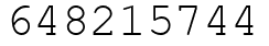 Число 648215744.