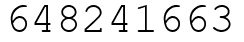 Число 648241663.