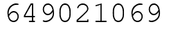 Число 649021069.