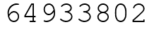 Число 64933802.