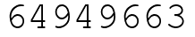Число 64949663.