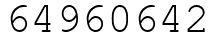 Число 64960642.