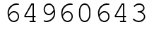 Число 64960643.