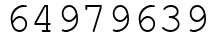 Число 64979639.