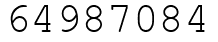 Число 64987084.