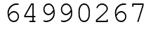 Число 64990267.