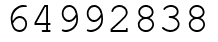 Число 64992838.