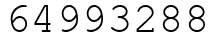Число 64993288.