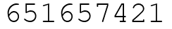 Число 651657421.