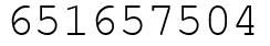 Число 651657504.