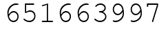 Число 651663997.