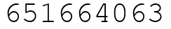 Число 651664063.