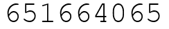 Число 651664065.