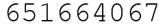 Число 651664067.