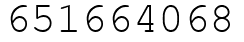 Число 651664068.