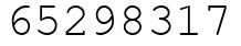 Число 65298317.