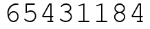Число 65431184.