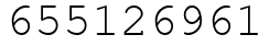 Число 655126961.