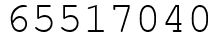 Число 65517040.