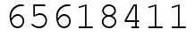 Число 65618411.