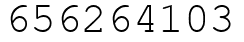 Число 656264103.