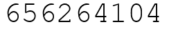 Число 656264104.