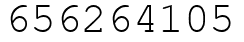 Число 656264105.