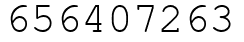 Число 656407263.