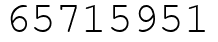 Число 65715951.