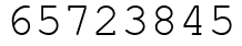 Число 65723845.