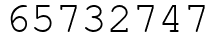 Число 65732747.