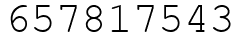 Число 657817543.