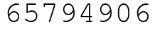 Число 65794906.