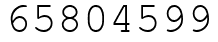 Число 65804599.