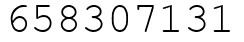 Число 658307131.