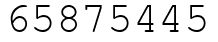 Число 65875445.