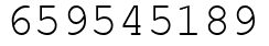Число 659545189.