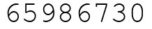 Число 65986730.