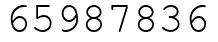 Число 65987836.