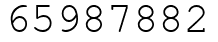 Число 65987882.